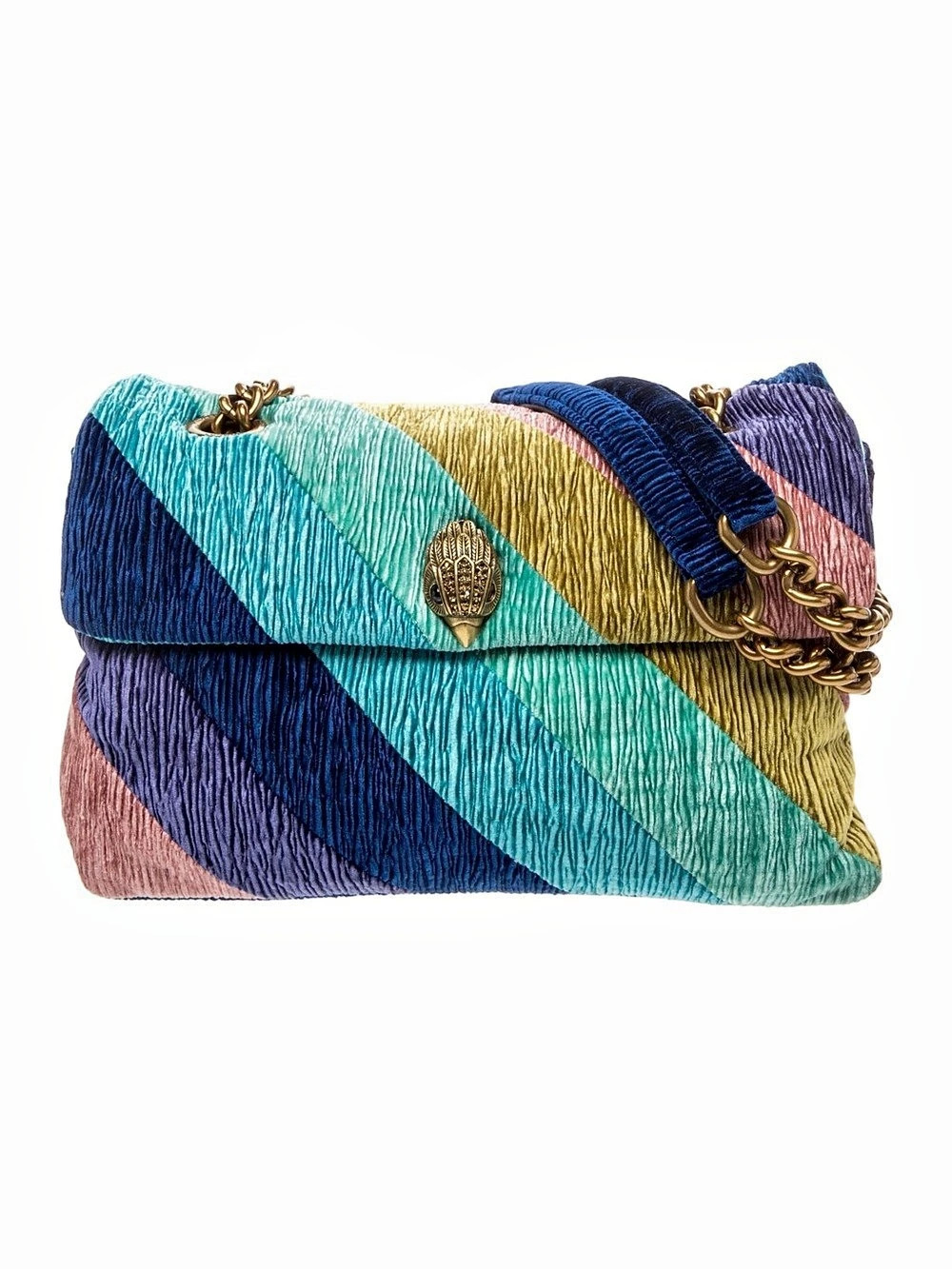 Kurt Geiger London Velvet Soft Kensington Bag Multicolor Chain Shoulder Bag
